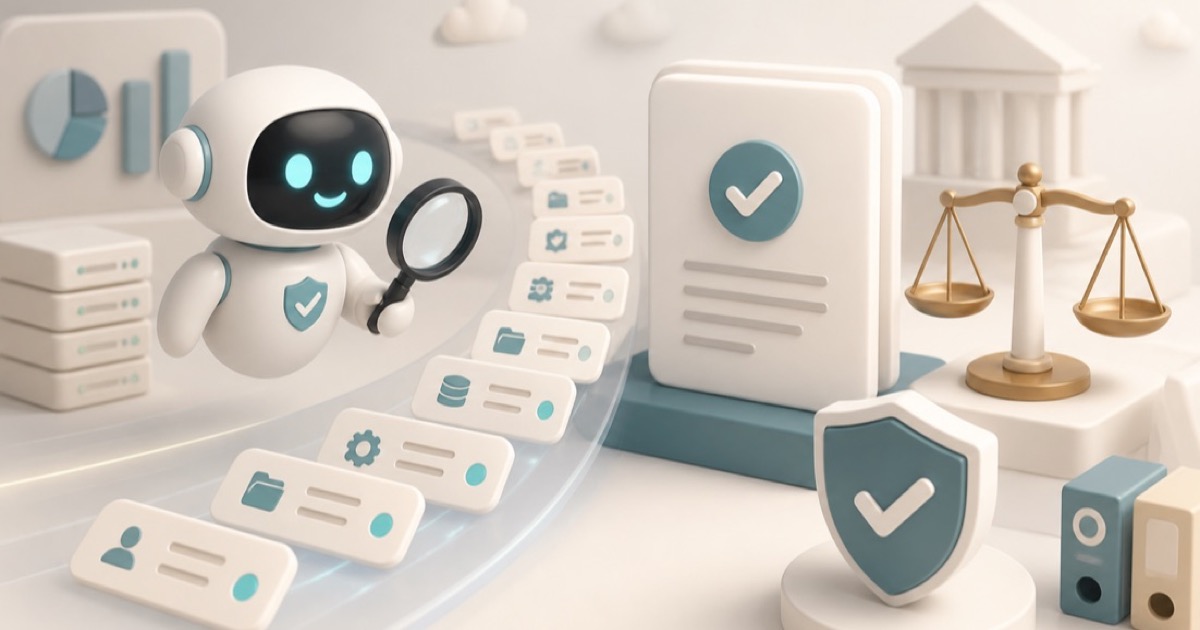 Anomity robot illustrating Auditing the Data Sources AI Agents Access: What Security Teams Must Log (2026)