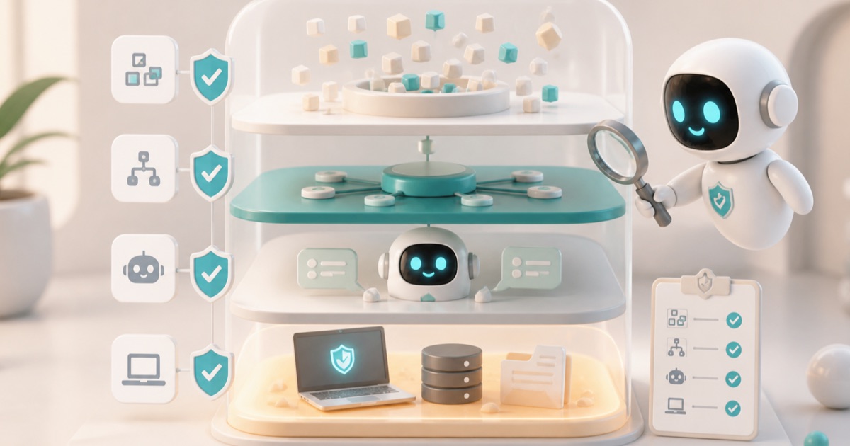 Anomity robot illustrating The Agentic AI Attack Surface, Layer by Layer