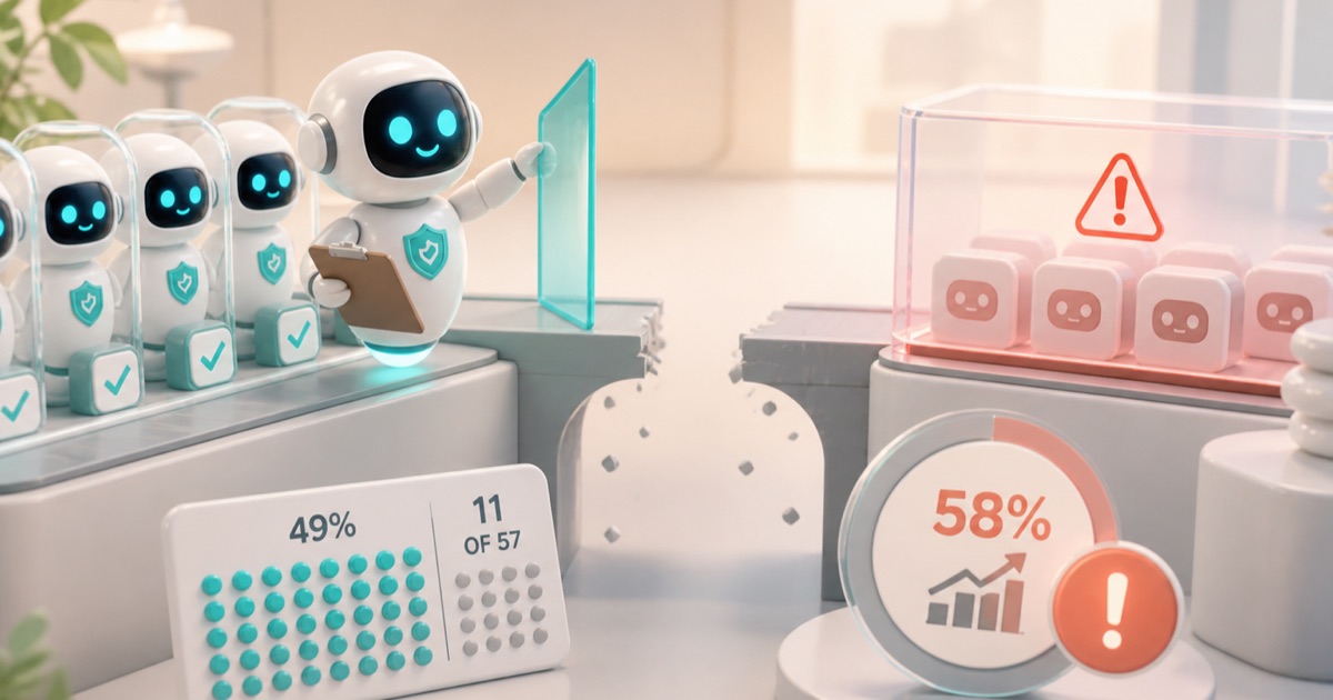 Anomity robot illustrating The Containment Gap: 46 of 57 Enterprises That Solved Agent Identity Never Built Isolation