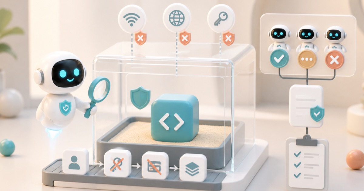 Anomity robot illustrating OpenAI Codex’s Sandbox and Approval Model: What’s Isolated, What Isn’t