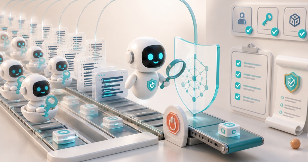 Anomity robot illustrating Securing AI-Speed Development: Governing Output You Cannot Review